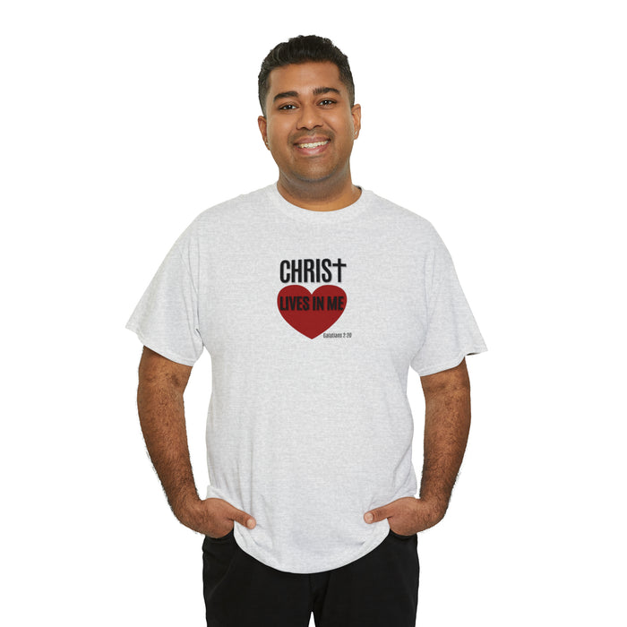 Christ Lives in Me Women’s Unisex Heavy Cotton Tee