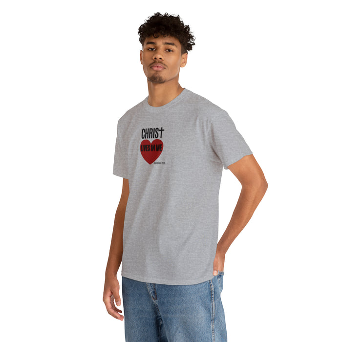 Christ Lives in Me Women’s Unisex Heavy Cotton Tee