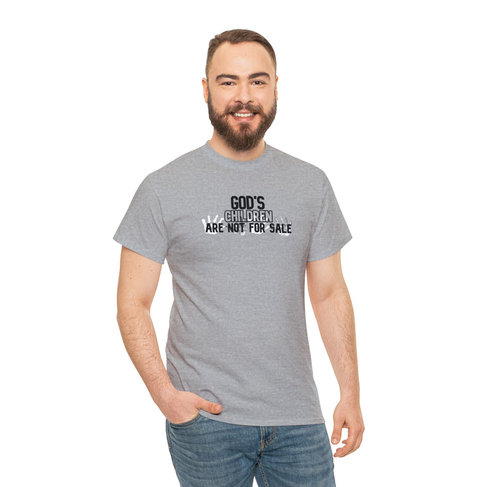 God’s Children are Not For Sale Men’s Unisex Heavy Cotton Tee