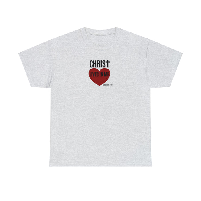 Christ Lives in Me Women’s Unisex Heavy Cotton Tee