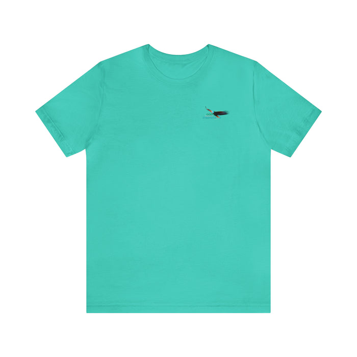God Renews My Strength Men’s Unisex Jersey Short Sleeve Tee (Back Design).