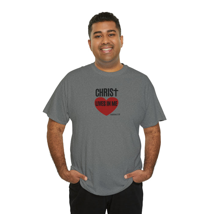 Christ Lives in Me Women’s Unisex Heavy Cotton Tee
