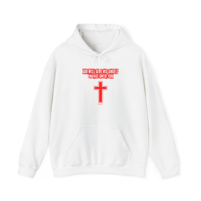 God Will Give His Angels Charge Over You Men’s Unisex Heavy Blend™ Hooded Sweatshirt