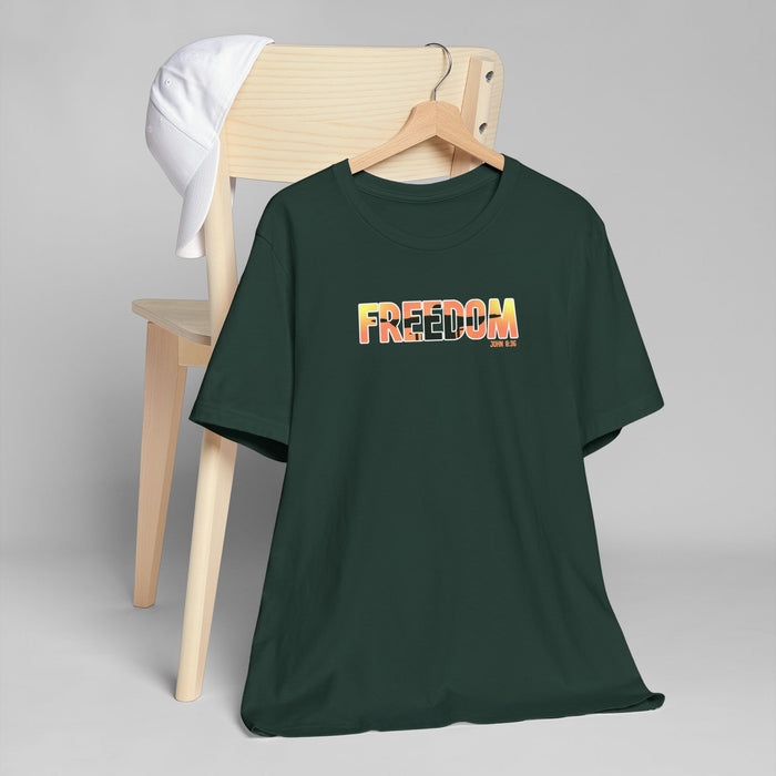 Freedom Sunset T-Shirt — Minimalist Pride Freedom Graphic Tee
