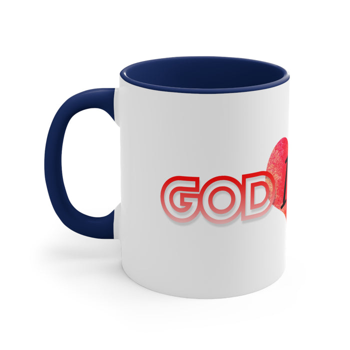 God is Love Accent Coffee Mug, 11oz