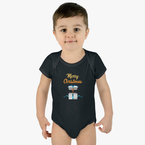 Merry Christmas Infant Rib Body Suit