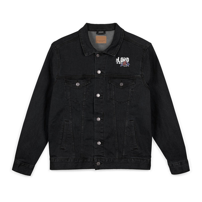 The Lord is My Rock with Back Design Stylish Unisex Denim Jacket