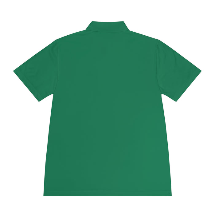 Running My Race Golf Polo Shirt - Minimal Golf Course Logo Performance Mens Sport Polo