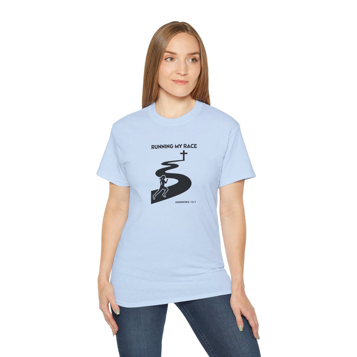 Running My Race Women’s Unisex Ultra Cotton Tee