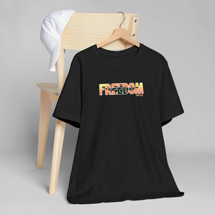 Freedom Sunset T-Shirt — Minimalist Pride Freedom Graphic Tee