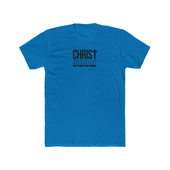 Christ Lives in Me Men's Cotton Crew Tee