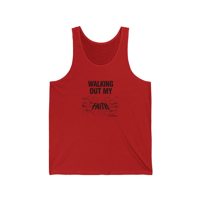Walking Out My Faith Tank Top — Inspirational Christian Graphic Tank