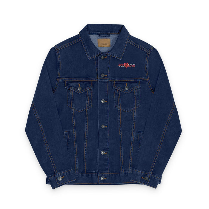 God is Love Embroidered Unisex Denim Jacket