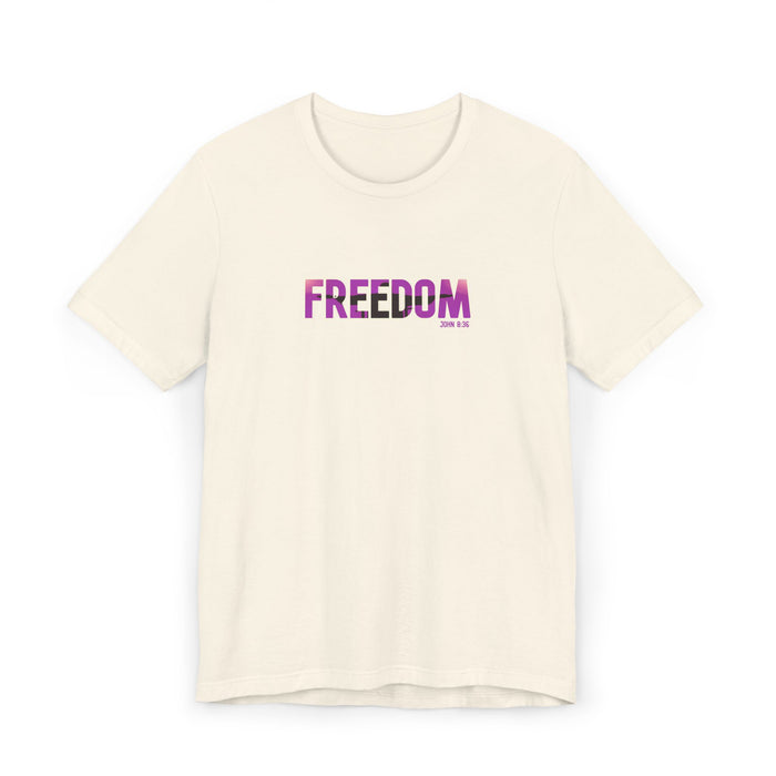 Freedom Graphic Tee — Bold Pink Gradient "FREEDOM" T-Shirt