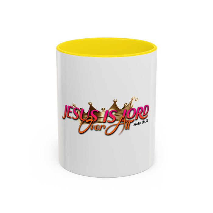 Jesus is Lord Over All Accent Coffee Mug (11 oz)