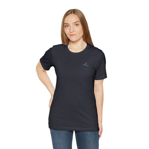 God Renews My Strength Men’s Unisex Jersey Short Sleeve Tee (Back Design).