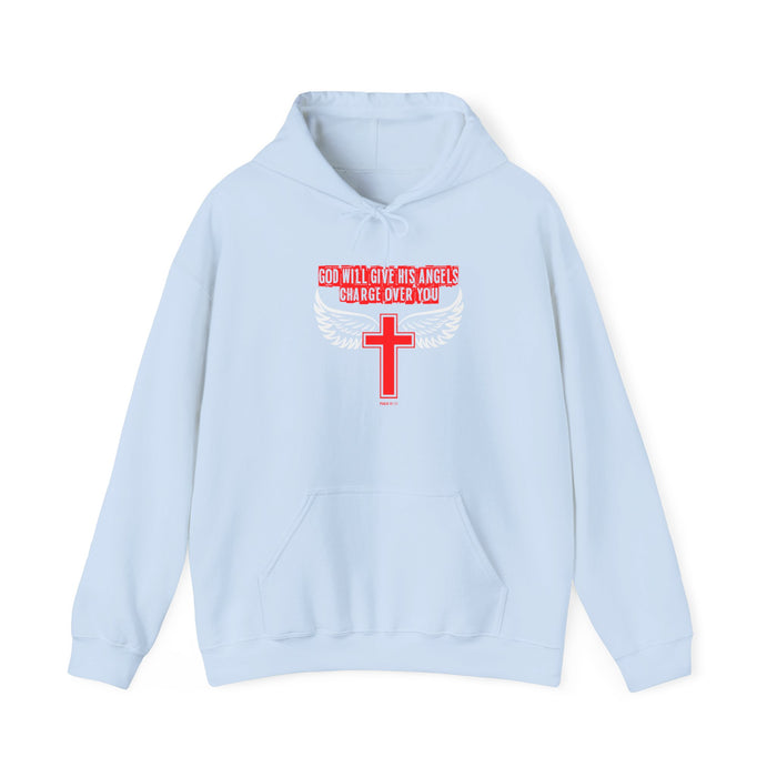 God Will Give His Angels Charge Over You Men’s Unisex Heavy Blend™ Hooded Sweatshirt