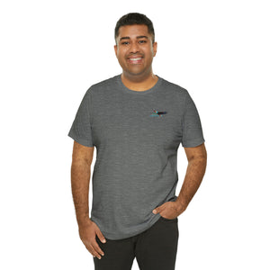 God Renews My Strength Men’s Unisex Jersey Short Sleeve Tee (Back Design).