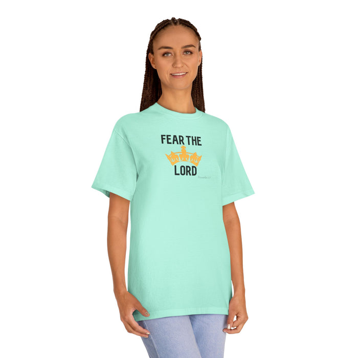 Fear The Lord T-Shirt — Christian Faith Tee with Crown Graphic