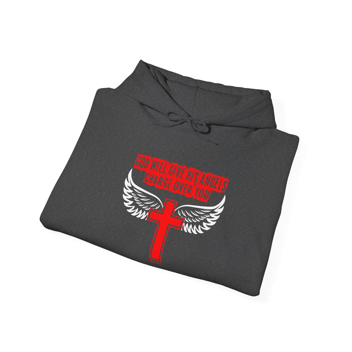 God Will Give His Angels Charge Over You Men’s Unisex Heavy Blend™ Hooded Sweatshirt