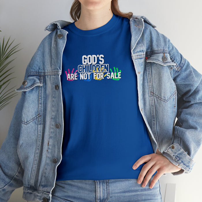 God’s Children are Not For Sale Women’s Unisex Heavy Cotton Tee