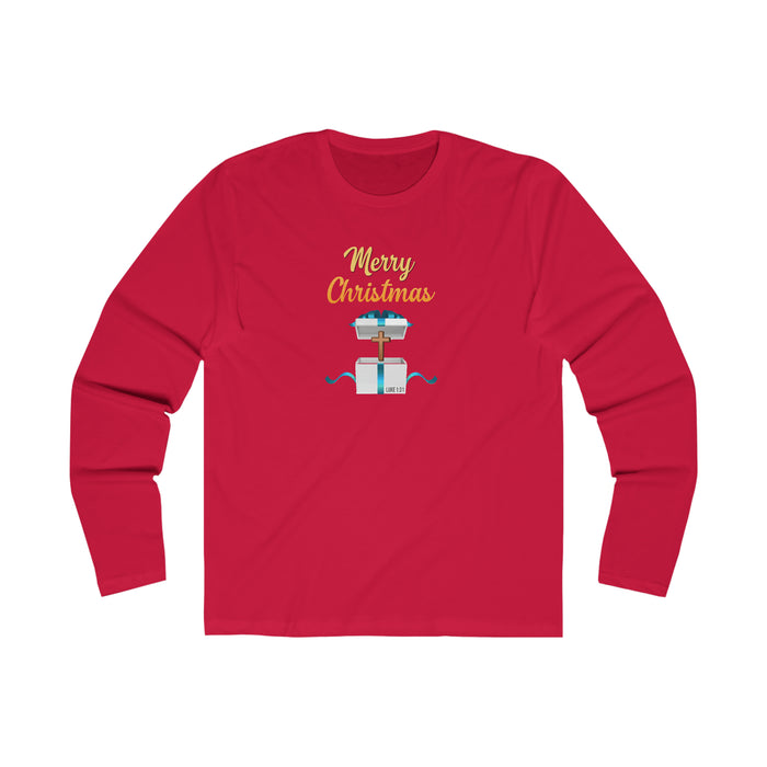 Merry Christmas Men's Long Sleeve Crew Tee