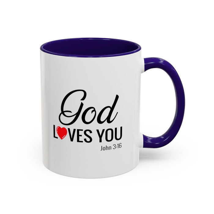 God Loves You Mug — Christian Coffee Cup (John 3:16)