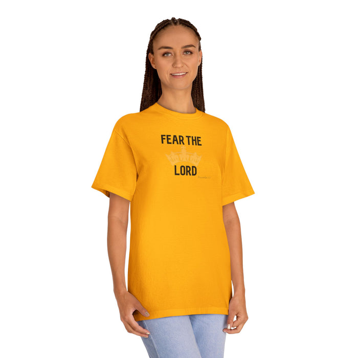 Fear The Lord T-Shirt — Christian Faith Tee with Crown Graphic