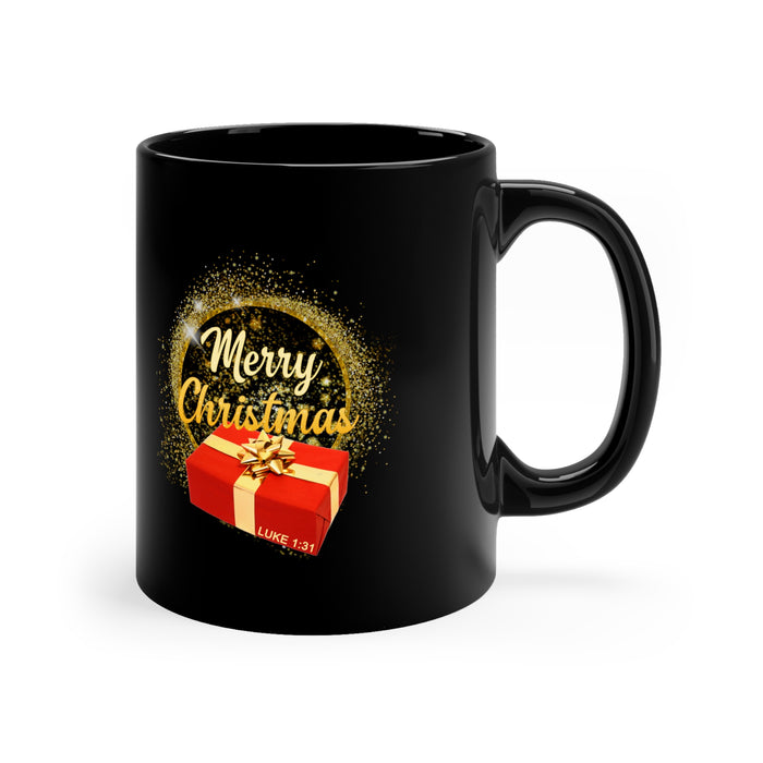 Merry Christmas 11oz Black Mug