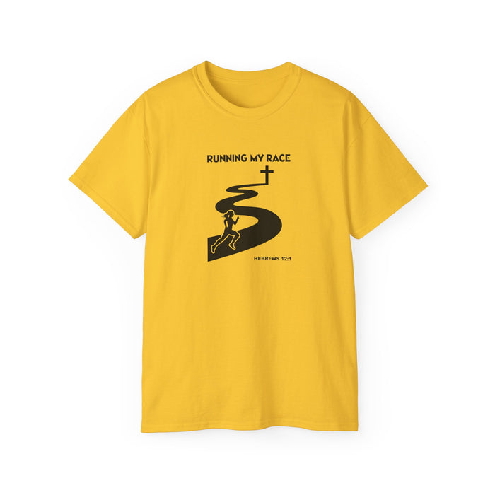 Running My Race Women’s Unisex Ultra Cotton Tee