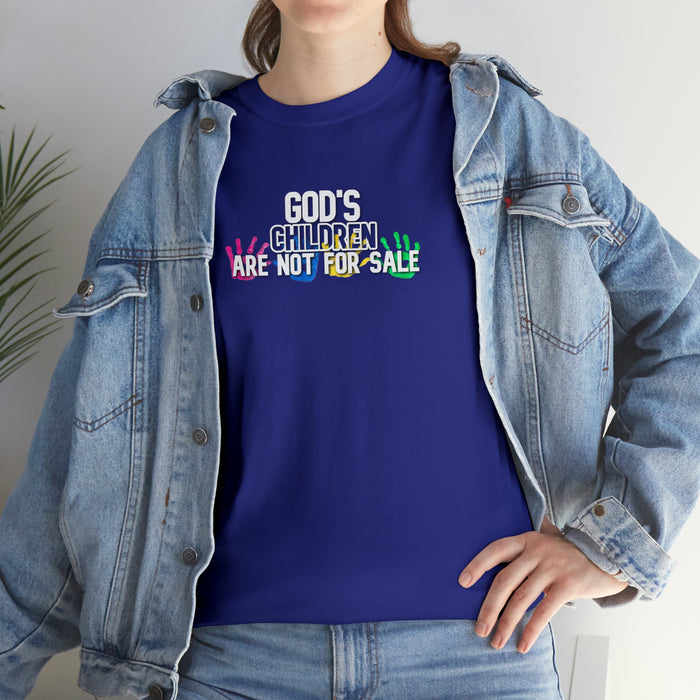 God’s Children are Not For Sale Women’s Unisex Heavy Cotton Tee