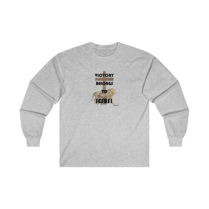 Victory Belongs to Jesus Men’s Ultra Cotton Long Sleeve Tee