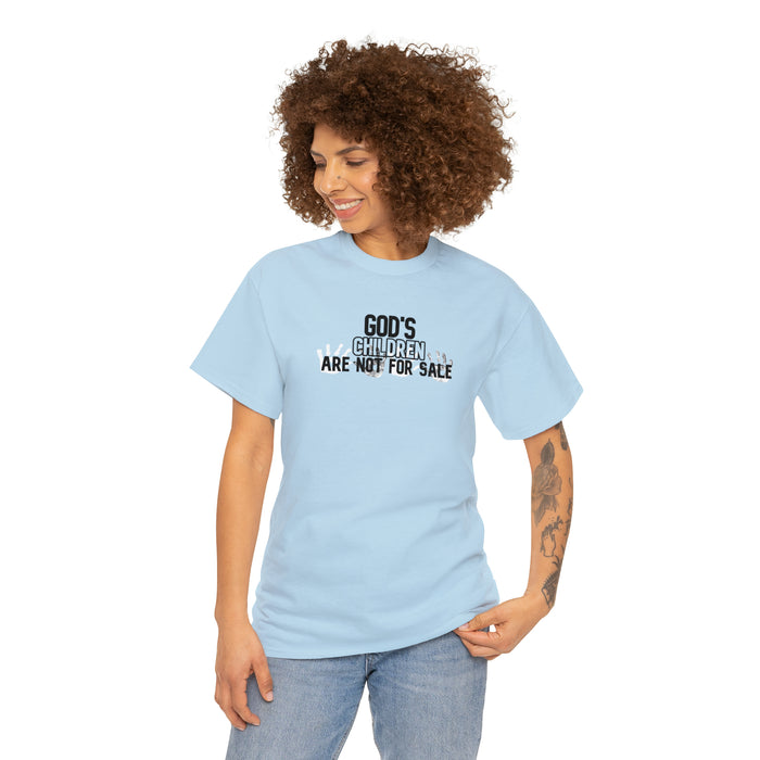 God’s Children are Not For Sale Men’s Unisex Heavy Cotton Tee