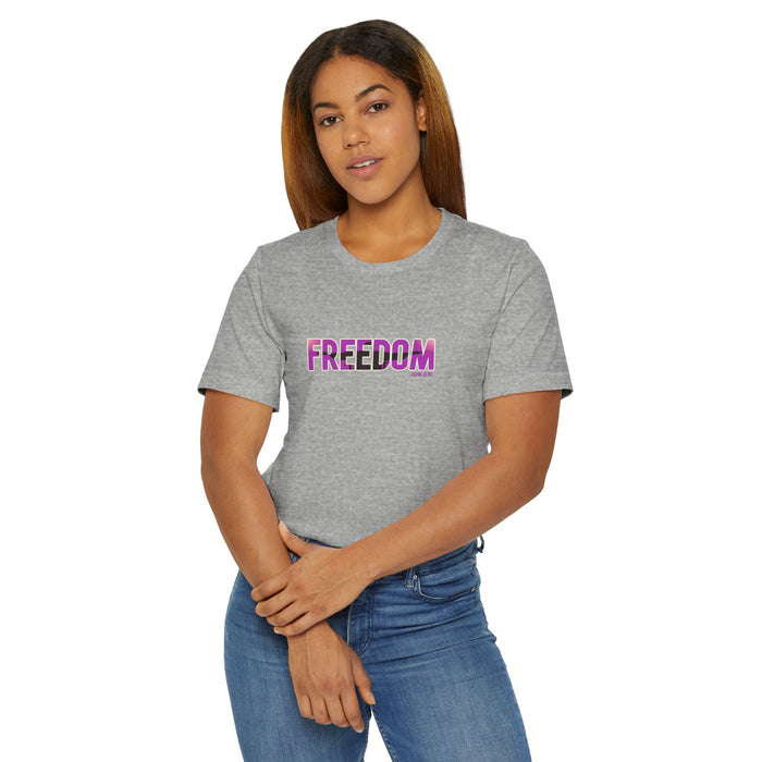 Freedom Graphic Tee — Bold Pink Gradient "FREEDOM" T-Shirt