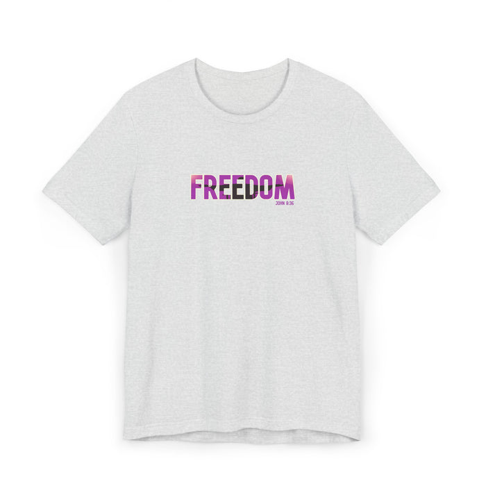 Freedom Graphic Tee — Bold Pink Gradient "FREEDOM" T-Shirt