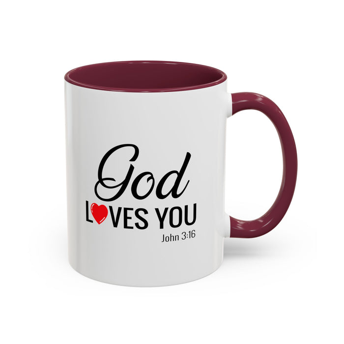 God Loves You Mug — Christian Coffee Cup (John 3:16)
