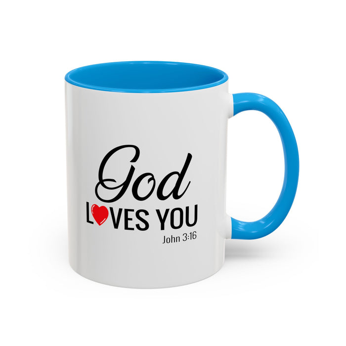 God Loves You Mug — Christian Coffee Cup (John 3:16)