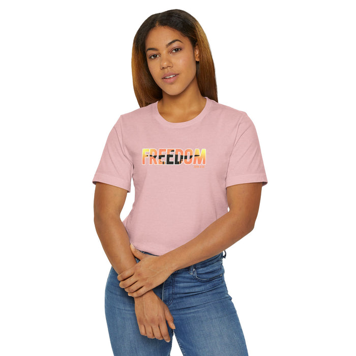 Freedom Sunset T-Shirt — Minimalist Pride Freedom Graphic Tee