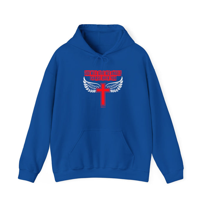 God Will Give His Angels Charge Over You Men’s Unisex Heavy Blend™ Hooded Sweatshirt