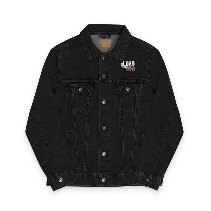 The Lord is My Rock with Back Design Stylish Unisex Denim Jacket