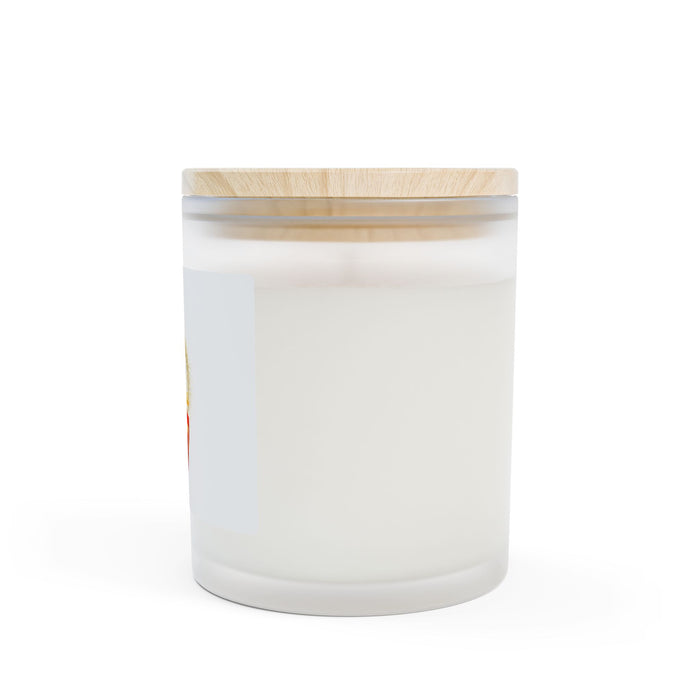 Merry Christmas Frosted Glass Candle, Holiday Decor, Christmas Gift, Home Fragrance, Relaxation Candle, Festive Gift Idea