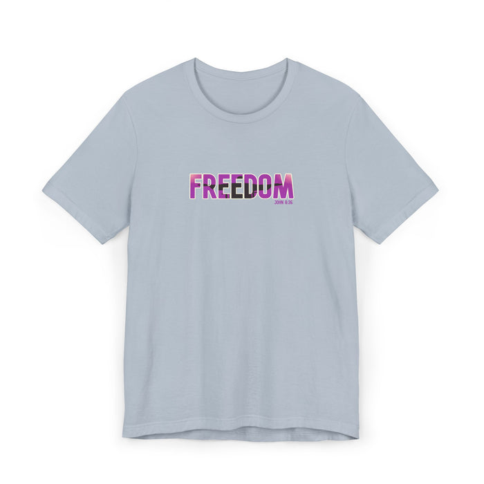 Freedom Graphic Tee — Bold Pink Gradient "FREEDOM" T-Shirt