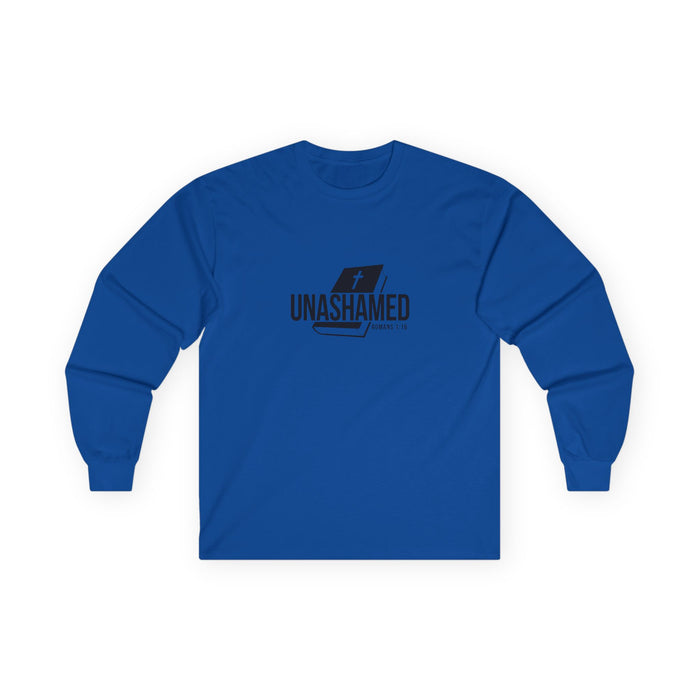 Unashamed Women’s Unisex Long Sleeve Tee - Unashamed Faith Shirt for Believers, Christian Apparel, Inspirational Gift, Casual Wear, Spiritual Fashion