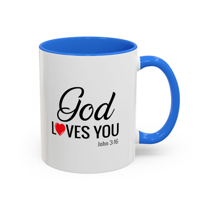 God Loves You Mug — Christian Coffee Cup (John 3:16)