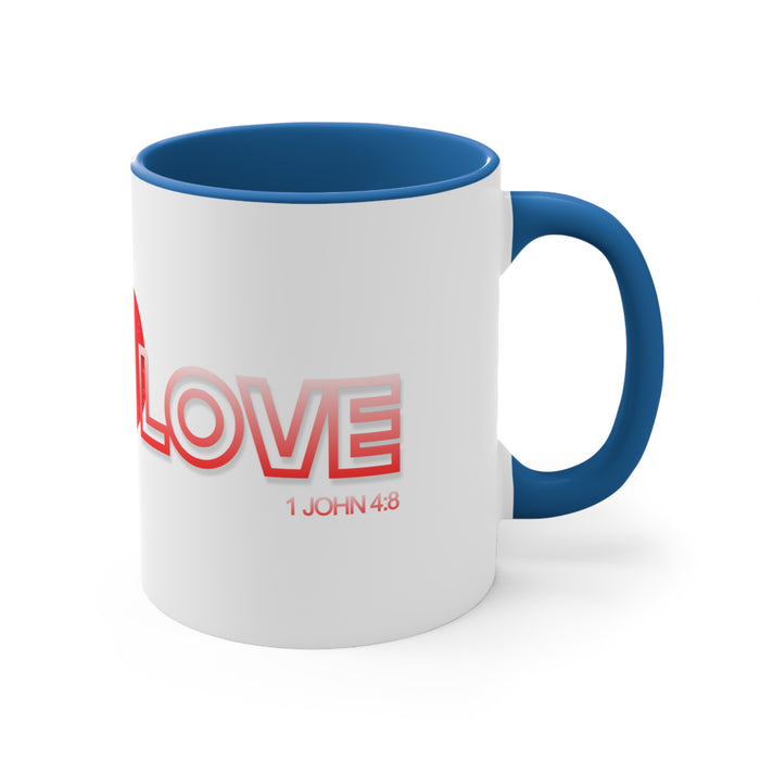 God is Love Accent Coffee Mug, 11oz