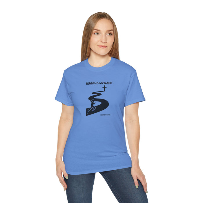 Running My Race Women’s Unisex Ultra Cotton Tee