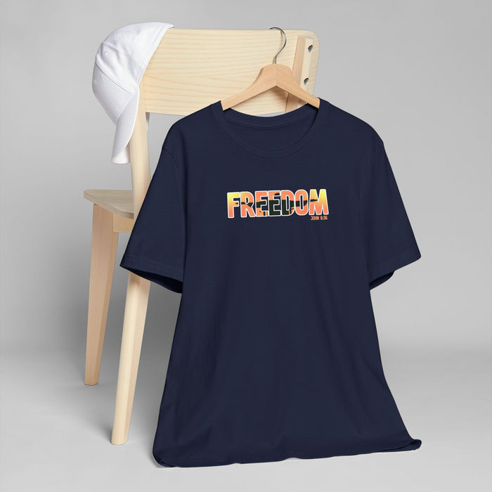 Freedom Sunset T-Shirt — Minimalist Pride Freedom Graphic Tee