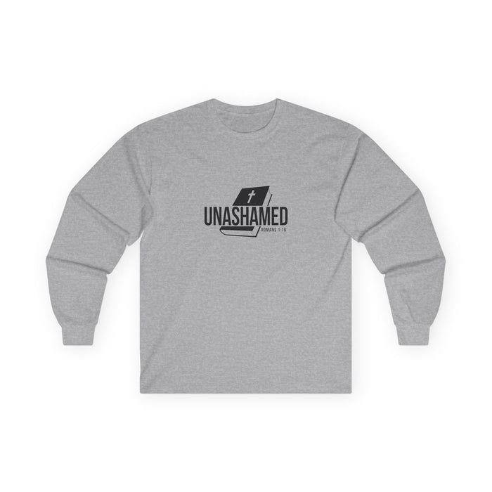 Unashamed Women’s Unisex Long Sleeve Tee - Unashamed Faith Shirt for Believers, Christian Apparel, Inspirational Gift, Casual Wear, Spiritual Fashion