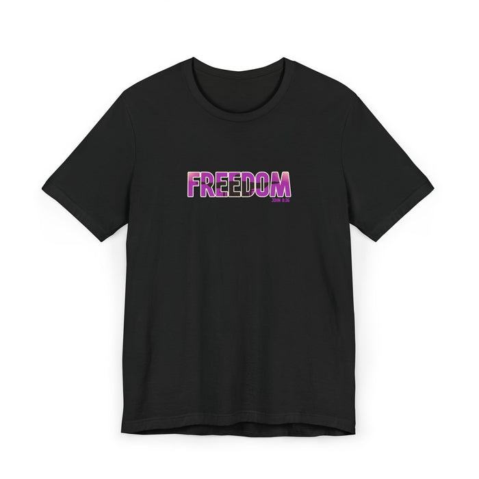 Freedom Graphic Tee — Bold Pink Gradient "FREEDOM" T-Shirt