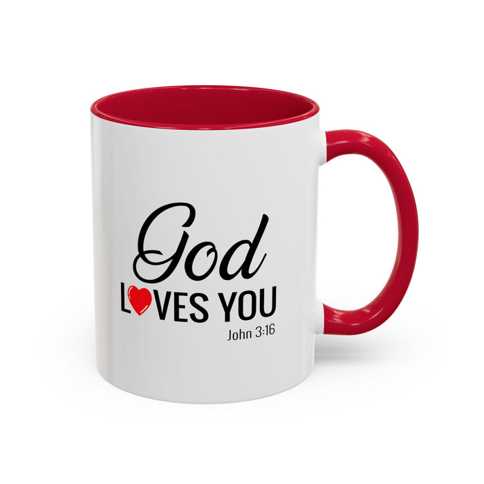 God Loves You Mug — Christian Coffee Cup (John 3:16)